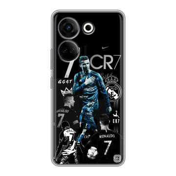 Силиконовый чехол на Tecno Camon 20 Pro 4G с принтом Реал Роналдо Силиконовый чехол на Tecno Camon 20 Pro 4G с принтом Реал Роналдо