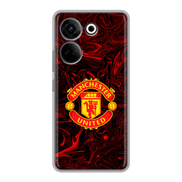 Силиконовый чехол на Tecno Camon 20 Pro 4G с принтом Manchester United