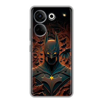 Силиконовый чехол на Tecno Camon 20 Pro 4G с принтом Batman Бэтмен
