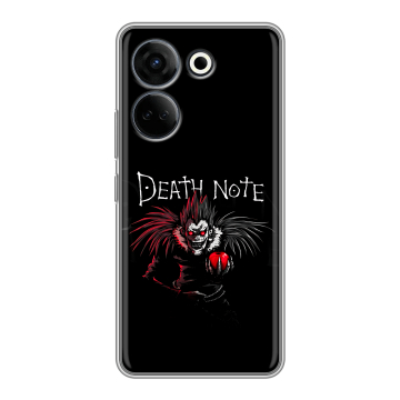 Силиконовый чехол на Tecno Camon 20 Pro 4G с принтом Death note Тетрадь смерти Силиконовый чехол на Tecno Camon 20 Pro 4G с принтом Death note Тетрадь смерти