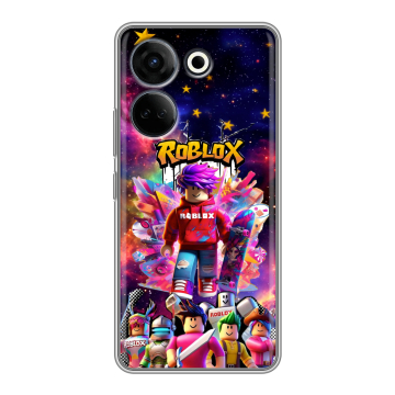 Силиконовый чехол на Tecno Camon 20 Pro 4G с принтом Roblox Роблокс Силиконовый чехол на Tecno Camon 20 Pro 4G с принтом Roblox Роблокс