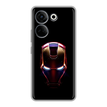 Силиконовый чехол на Tecno Camon 20 Pro 4G с принтом IronMan Железный человек