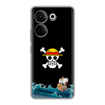 Силиконовый чехол на Tecno Camon 20 Pro 4G с принтом One Piece Ван Пис
