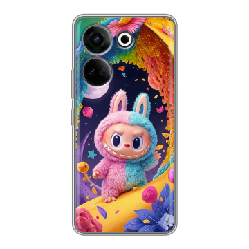 Силиконовый чехол на Tecno Camon 20 Pro 4G с принтом Labubu Лабубу Силиконовый чехол на Tecno Camon 20 Pro 4G с принтом Labubu Лабубу