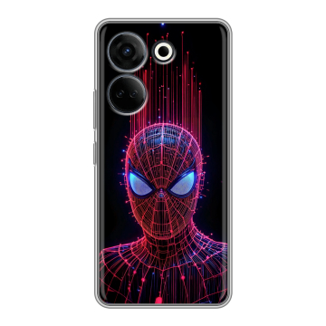 Силиконовый чехол на Tecno Camon 20 Pro 4G с принтом Spiderman Человек паук