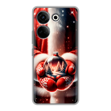 Силиконовый чехол на Tecno Camon 20 Pro 4G с принтом Новый год