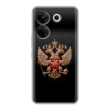 Силиконовый чехол на Tecno Camon 20 Pro 5G с принтом Герб России Силиконовый чехол на Tecno Camon 20 Pro 5G с принтом Герб России