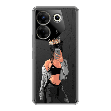 Силиконовый чехол на Tecno Camon 20 Pro 5G с принтом Женские принты Силиконовый чехол на Tecno Camon 20 Pro 5G с принтом Женские принты