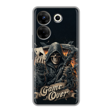 Силиконовый чехол на Tecno Camon 20 Pro 5G с принтом Скелет карты Силиконовый чехол на Tecno Camon 20 Pro 5G с принтом Скелет карты