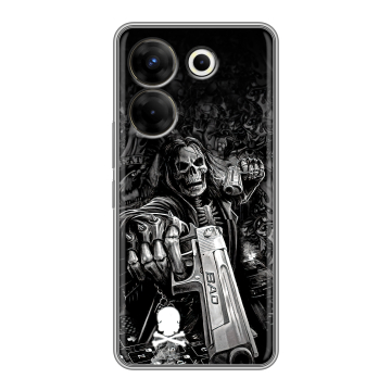 Силиконовый чехол на Tecno Camon 20 Pro 5G с принтом Скелет Силиконовый чехол на Tecno Camon 20 Pro 5G с принтом Скелет