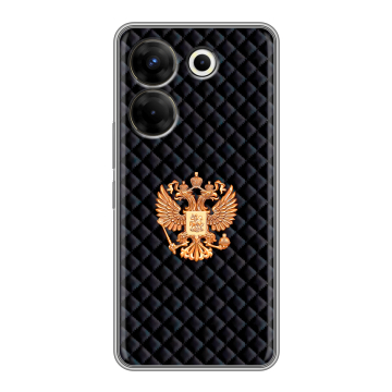 Силиконовый чехол на Tecno Camon 20 Pro 5G с принтом Герб России принт
