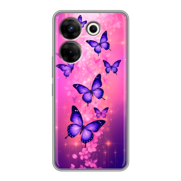 Силиконовый чехол на Tecno Camon 20 Pro 5G с принтом Бабочки