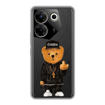 Силиконовый чехол на Tecno Camon 20 Pro 5G с принтом Мишка Силиконовый чехол на Tecno Camon 20 Pro 5G с принтом Мишка