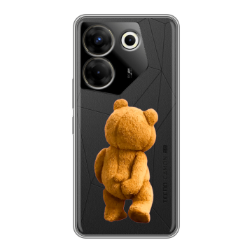 Силиконовый чехол на Tecno Camon 20 Pro 5G с принтом Медведь