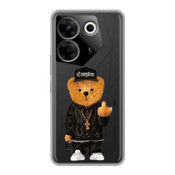 Силиконовый чехол на Tecno Camon 20 Pro 5G с принтом Плюшевый медведь Силиконовый чехол на Tecno Camon 20 Pro 5G с принтом Плюшевый медведь