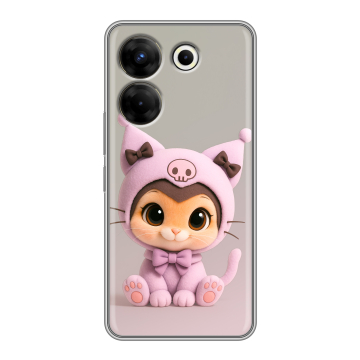 Силиконовый чехол на Tecno Camon 20 Pro 5G с принтом Куроми Kuromi 