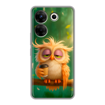 Силиконовый чехол на Tecno Camon 20 Pro 5G с принтом сова