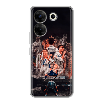 Силиконовый чехол на Tecno Camon 20 Pro 5G с принтом Реал Роналдо Real Ronaldo Силиконовый чехол на Tecno Camon 20 Pro 5G с принтом Реал Роналдо Real Ronaldo