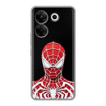 Силиконовый чехол на Tecno Camon 20 Pro 5G с принтом человек паук spiderman Силиконовый чехол на Tecno Camon 20 Pro 5G с принтом человек паук spiderman