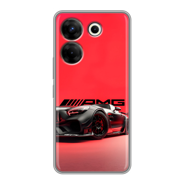 Силиконовый чехол на Tecno Camon 20 Pro 5G с принтом Мерседес Mercedes AMG