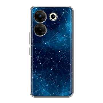 Силиконовый чехол на Tecno Camon 20 Pro 5G с принтом Космос звезды