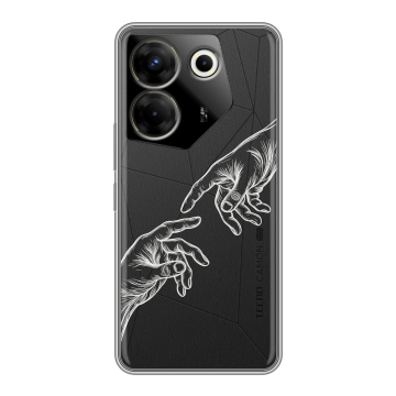Силиконовый чехол на Tecno Camon 20 Pro 5G с принтом Сотворение мира