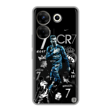 Силиконовый чехол на Tecno Camon 20 Pro 5G с принтом Реал Роналдо Силиконовый чехол на Tecno Camon 20 Pro 5G с принтом Реал Роналдо