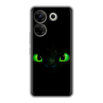 Силиконовый чехол на Tecno Camon 20 Pro 5G с принтом Как приручить дракона