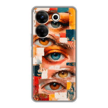 Силиконовый чехол на Tecno Camon 20 Pro 5G с принтом Модный принт