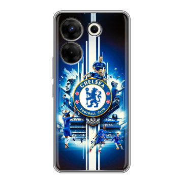 Силиконовый чехол на Tecno Camon 20 Pro 5G с принтом Chelsea Челси Силиконовый чехол на Tecno Camon 20 Pro 5G с принтом Chelsea Челси