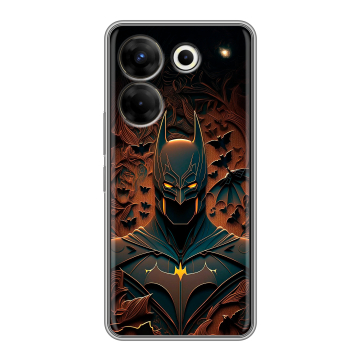 Силиконовый чехол на Tecno Camon 20 Pro 5G с принтом Batman Бэтмен Силиконовый чехол на Tecno Camon 20 Pro 5G с принтом Batman Бэтмен