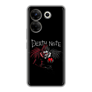 Силиконовый чехол на Tecno Camon 20 Pro 5G с принтом Death note Тетрадь смерти Силиконовый чехол на Tecno Camon 20 Pro 5G с принтом Death note Тетрадь смерти