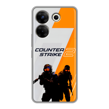 Силиконовый чехол на Tecno Camon 20 Pro 5G с принтом Counter Strike