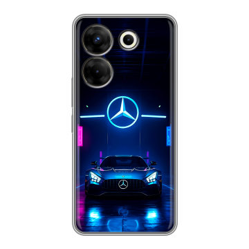 Силиконовый чехол на Tecno Camon 20 Pro 5G с принтом Mercedes Мерседес