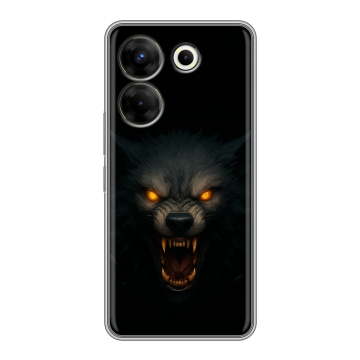 Силиконовый чехол на Tecno Camon 20 Pro 5G с принтом Волк Силиконовый чехол на Tecno Camon 20 Pro 5G с принтом Волк