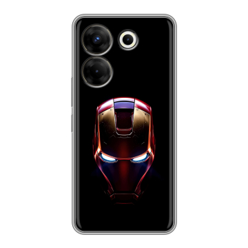 Силиконовый чехол на Tecno Camon 20 Pro 5G с принтом IronMan Железный человек