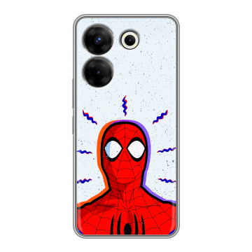 Силиконовый чехол на Tecno Camon 20 Pro 5G с принтом Spiderman Человек паук Силиконовый чехол на Tecno Camon 20 Pro 5G с принтом Spiderman Человек паук