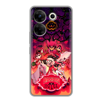 Силиконовый чехол на Tecno Camon 20 Pro 5G с принтом Hazbin Hotel Отель Хазбин