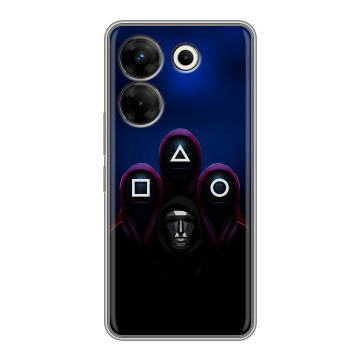 Силиконовый чехол на Tecno Camon 20 Pro 5G с принтом Игра Кальмара Силиконовый чехол на Tecno Camon 20 Pro 5G с принтом Игра Кальмара