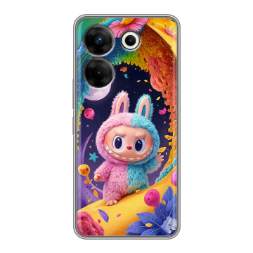 Силиконовый чехол на Tecno Camon 20 Pro 5G с принтом Labubu Лабубу Силиконовый чехол на Tecno Camon 20 Pro 5G с принтом Labubu Лабубу