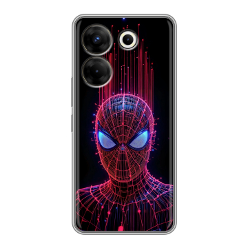 Силиконовый чехол на Tecno Camon 20 Pro 5G с принтом Spiderman Человек паук