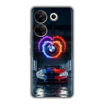 Силиконовый чехол на Tecno Camon 20 Pro 5G с принтом BMW БМВ