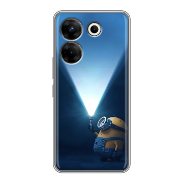Силиконовый чехол на Tecno Camon 20 Pro 5G с принтом Миньоны