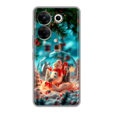 Силиконовый чехол на Tecno Camon 20 Pro 5G с принтом Новый год Силиконовый чехол на Tecno Camon 20 Pro 5G с принтом Новый год