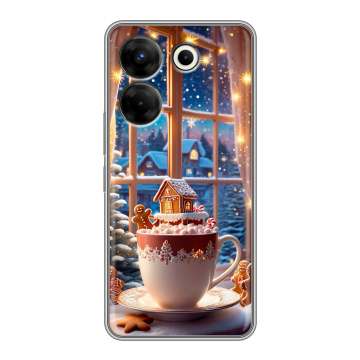 Силиконовый чехол на Tecno Camon 20 Pro 5G с принтом Новый год Силиконовый чехол на Tecno Camon 20 Pro 5G с принтом Новый год