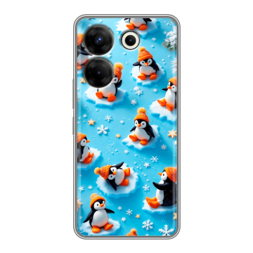 Силиконовый чехол на Tecno Camon 20 Pro 5G с принтом Новый год Силиконовый чехол на Tecno Camon 20 Pro 5G с принтом Новый год