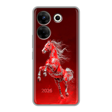 Силиконовый чехол на Tecno Camon 20 Pro 5G с принтом Новый год Силиконовый чехол на Tecno Camon 20 Pro 5G с принтом Новый год