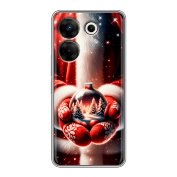 Силиконовый чехол на Tecno Camon 20 Pro 5G с принтом Новый год