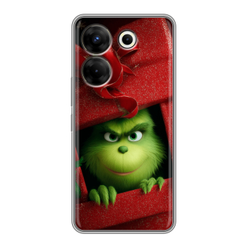 Силиконовый чехол на Tecno Camon 20 Pro 5G с принтом Новый год