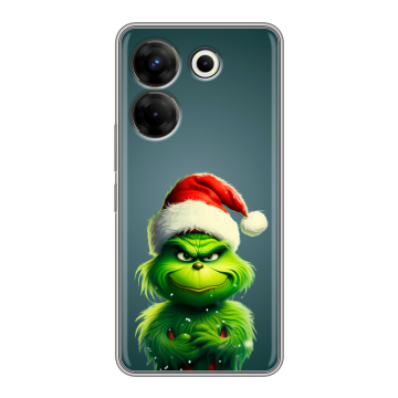 Силиконовый чехол на Tecno Camon 20 Pro 5G с принтом Новый год
